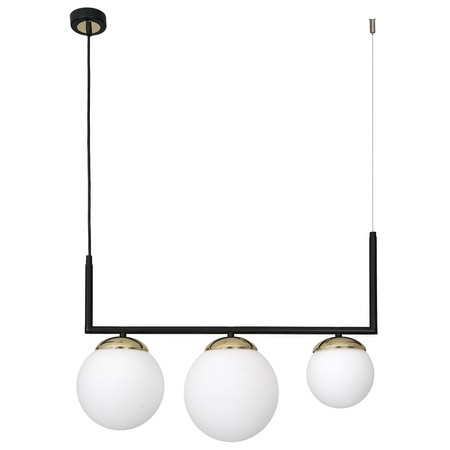 Milagro - Lampa wisząca SPARTA BLACK / GOLD 3xE14