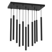 Milagro - Lampa wisząca MONZA BLACK 11xG9 max 8W LED