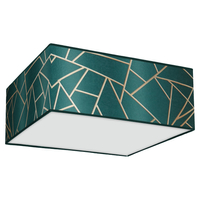 Milagro - Lampa sufitowa ZIGGY GREEN Gold/Bottle green 3xE27