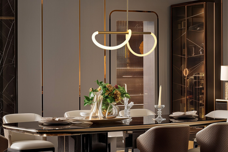 SUPREME lampa wiszaca 80cm złoty 18W LED 3000K biały