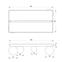 Milagro - Lampa sufitowa BIBIONE 4xG9
