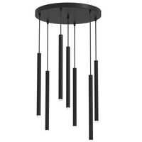 Milagro - Lampa wisząca MONZA BLACK 7xG9 max 8W LED