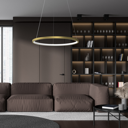 Milagro - Lampa wisząca ROTONDA GOLD 27W LED