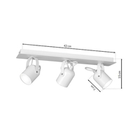 Milagro - Lampa sufitowa PICO WHITE 3xGU10