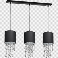 Milagro - Lampa wisząca ALMERIA BLACK/CHROME 3xE27