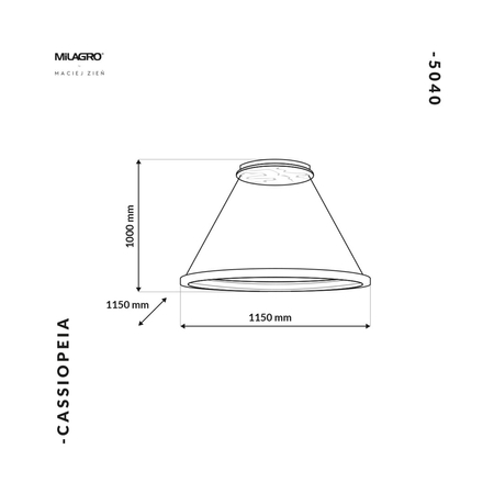 Milagro - Lampa Wisząca CASSIOPEIA 14W LED