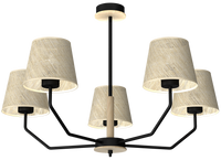 Milagro - Lampa wisząca ETNA Black 5xE27