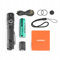 Latarka LED Videx 1500 Lumenów Barwa 5000K USB C IP67 Zasięg 230 Metrów VLF-A231Z