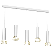 Milagro - Lampa wisząca DANTE White/Gold 5x mini GU10