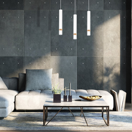 Milagro - Lampa wisząca JOKER WHITE/WOOD 3xGU10