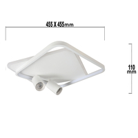 Plafon Parma 2 kwadratowy biały 2xGU10 LED CCT