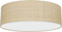 Milagro - Lampa sufitowa MARSHALL WHITE / RATTAN 3xE27
