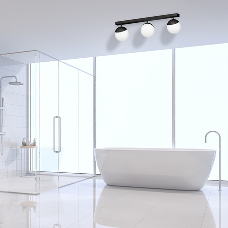 Milagro - Lampa sufitowa SFERA BLACK 3xE14