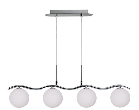 Candellux - Ramon Lampa Wisząca Chromowy 4X40W G9 Klosz Biały