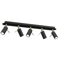 Milagro - Lampa sufitowa PRESTON GOLD/BLACK 5x mini GU10