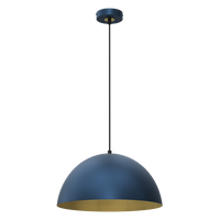 Milagro - Lampa wisząca BETA NAVY BLUE/GOLD 1xE27 35cm