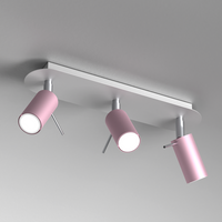 Milagro - Lampa sufitowa PRESTON PINK/WHITE 3x mini GU10