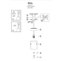Lampa wisząca Miele dymna 1xE27