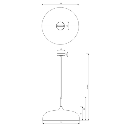 Lampa wisząca LINCOLN BLUE/GOLD 1xE27 35cm