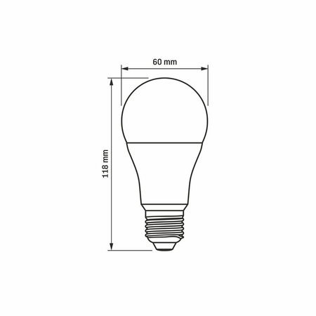 Żarówka LED 12W 1180lm 6000K E27 zimna