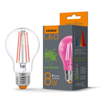 LED Żarówka do uprawy roślin VIDEX A60FF 08W E27 1200K