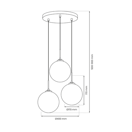Lampa wisząca REFLEX 3xE14