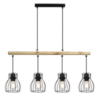 BERNITA LAMPA WISZĄCA 4X60W E27 CZARNY