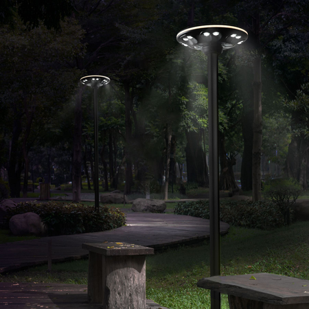 Parkowa lampa solarna LED Videx IP54 5000K 1400lm czujnik ruchu + pilot