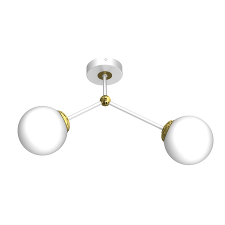 Milagro - Lampa sufitowa JOY WHITE / GOLD 2xE14