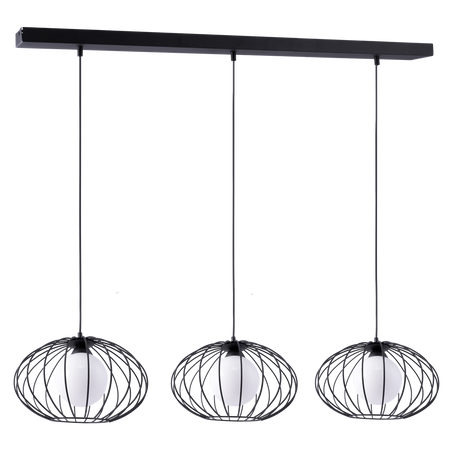 Milagro - Lampa Wisząca KRONOS BLACK 3xE14