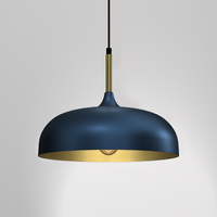 Milagro - Lampa wisząca LINCOLN BLUE/GOLD 1xE27 35cm