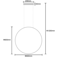 Lampa wisząca Mirror S biała LED 3000K