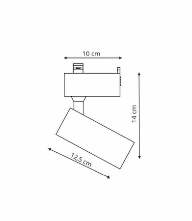 Reflektor do szynoprzewodu Rocca 1F czarny LED 4000K