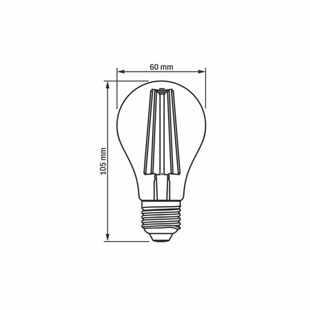 Żarówka LED Filament 8W 1200K E27 uprawa roślin VLE-A60FF-08271