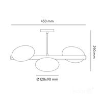Lampa sufitowa ELIPSE ELEGANCE S3 3xG9 Kobi Design