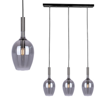 Milagro - Lampa wisząca LUGANO SMOKED 3xE14