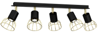 Milagro - Lampa sufitowa DANTE Black/Gold 5x mini GU10