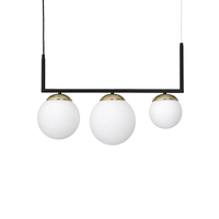 Milagro - Lampa wisząca SPARTA BLACK / GOLD 3xE14