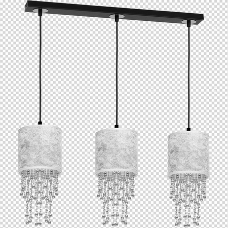 Milagro - Lampa wisząca ALMERIA SILVER/BLACK 3xE27