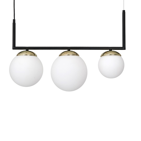 Milagro - Lampa wisząca SPARTA BLACK / GOLD 3xE14