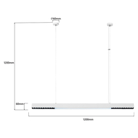 Lampa wisząca Cali L biała Tuya LED CCT