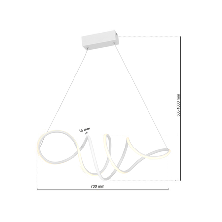 Milagro - Lampa wisząca LOCA WHITE 56W LED