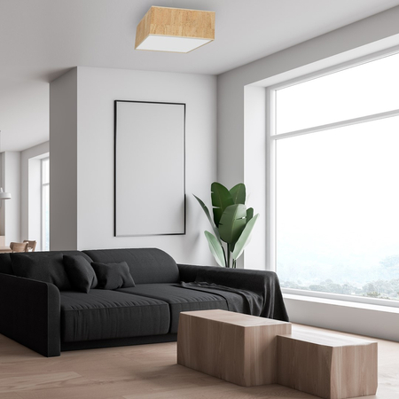 Milagro - Lampa sufitowa CORK White/Cork 2xE27