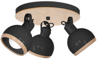Milagro - Lampa sufitowa OVAL BLACK 3xE27