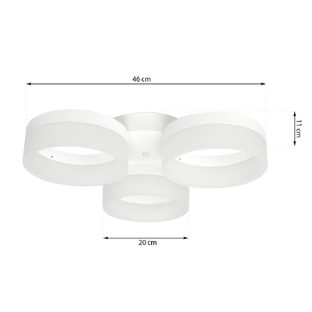 Milagro - LAMPA SUFITOWA RING 36W LED