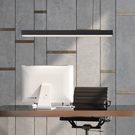 Lampa Wisząca Luci L 120cm Czarna Sterowanie Tuya 45W LED Zmienna Barwa CCT