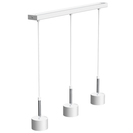 Milagro - Lampa wisząca ARENA WHITE/SILVER 3xGX53