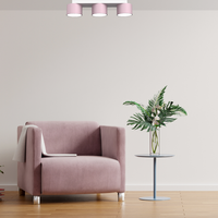 Milagro - Lampa sufitowa DIXIE Pink/White  3xGX53