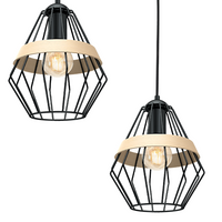 Milagro - Lampa wisząca CLIFF BLACK 3xE27