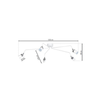 Milagro - Lampa sufitowa JOKER WHITE/CHROME 5xGU10